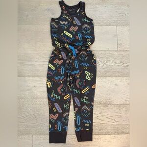 Stella McCartney Black Jumpsuit with Multicolor Graphic Print